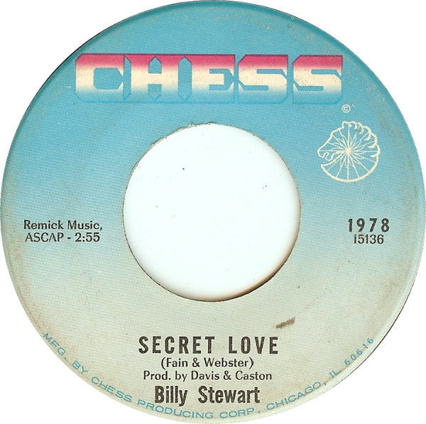Billy Stewart : Secret Love / Look Back And Smile (7", Single, Mid)