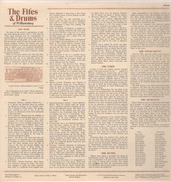 The Fifes & Drums : The Fifes & Drums Of Williamsburg (LP)