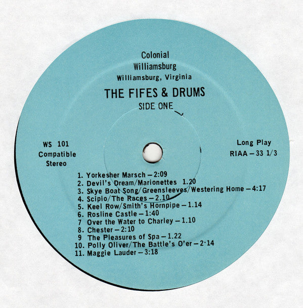 The Fifes & Drums : The Fifes & Drums Of Williamsburg (LP)
