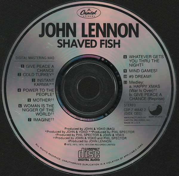Lennon* / Plastic Ono Band* : Shaved Fish (CD, Comp, RE)