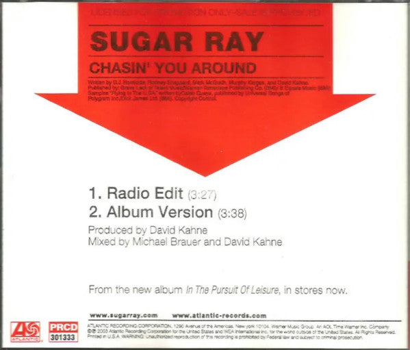 Sugar Ray (2) : Chasin' You Around (CD, Single, Promo)