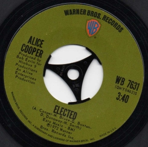 Alice Cooper : Elected! (7", Single)