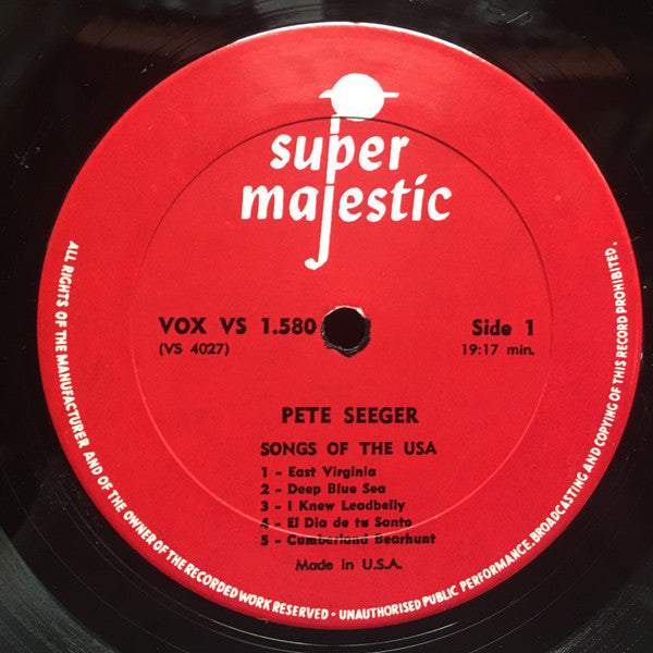 Pete Seeger : Songs Of The USA (LP, Album, RE)