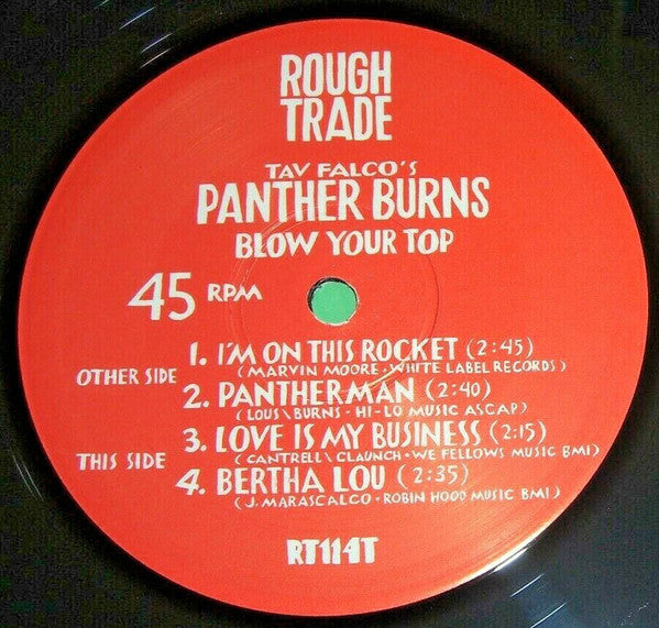 Tav Falco's Panther Burns : Blow Your Top (12", EP)