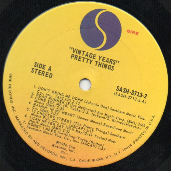 The Pretty Things : The Vintage Years (2xLP, Comp)