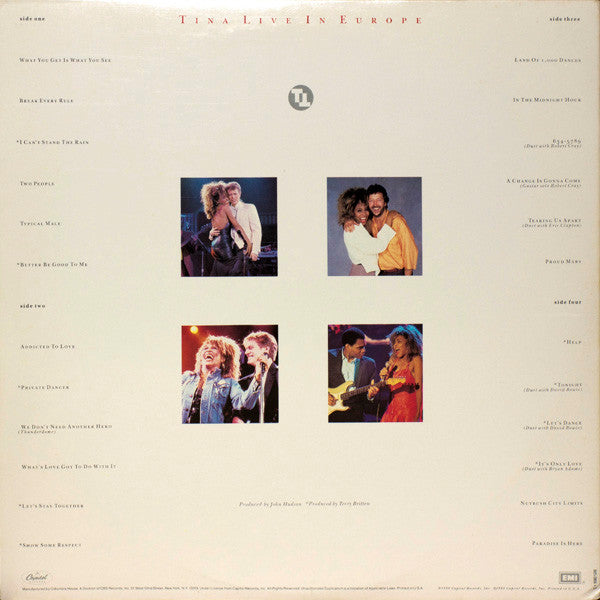 Tina Turner : Tina Live In Europe (2xLP, Album, Club)