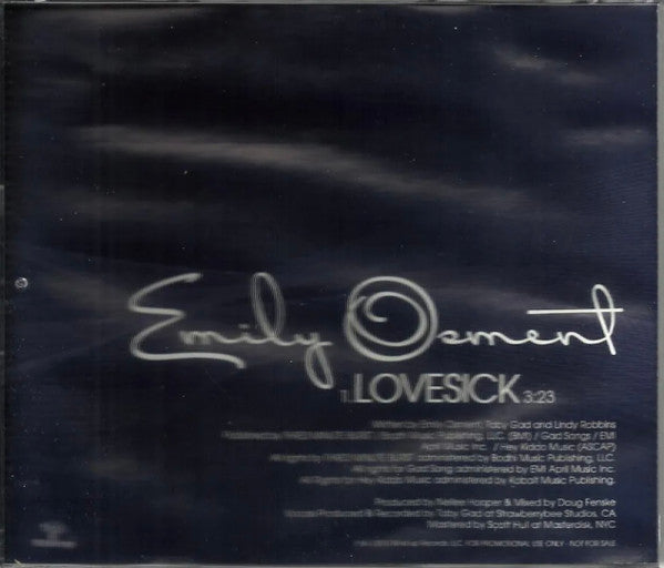 Emily Osment : Lovesick (CD, Single, Promo)