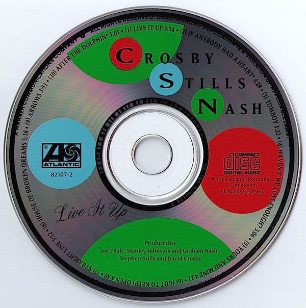 Crosby, Stills & Nash : Live It Up (CD, Album)