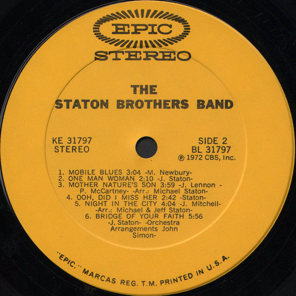 The Staton Brothers : The Staton Brothers Band (LP, Album)