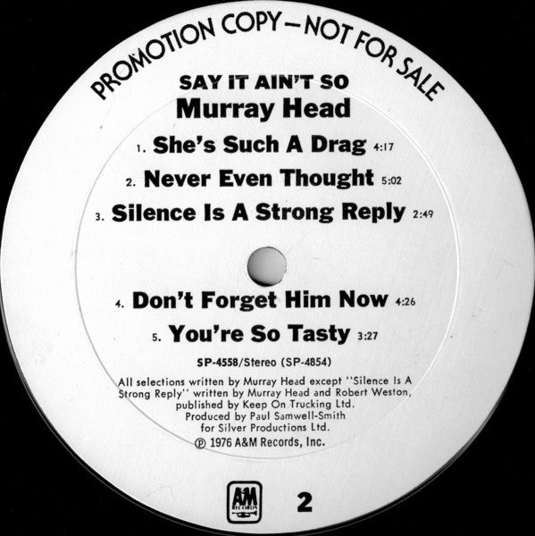 Murray Head : Say It Ain't So (LP, Album, Promo, Mon)