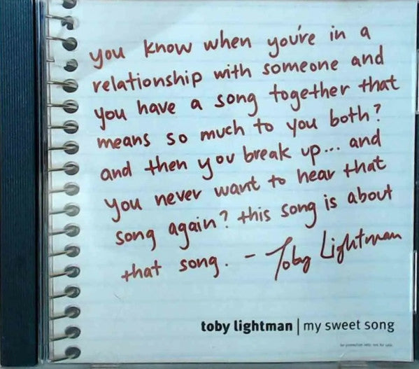 Toby Lightman : My Sweet Song (CD, Single, Promo)