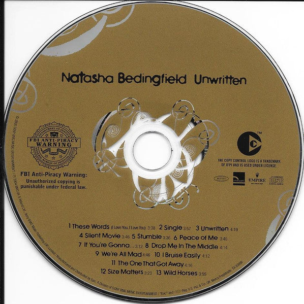 Natasha Bedingfield : Unwritten (CD, Album, Copy Prot.)