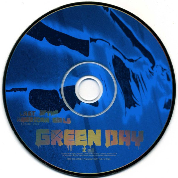 Green Day : Last Of The American Girls (CD, Single, Promo)