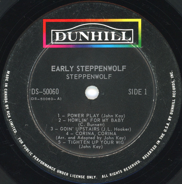 Steppenwolf : Early Steppenwolf (LP, Album)