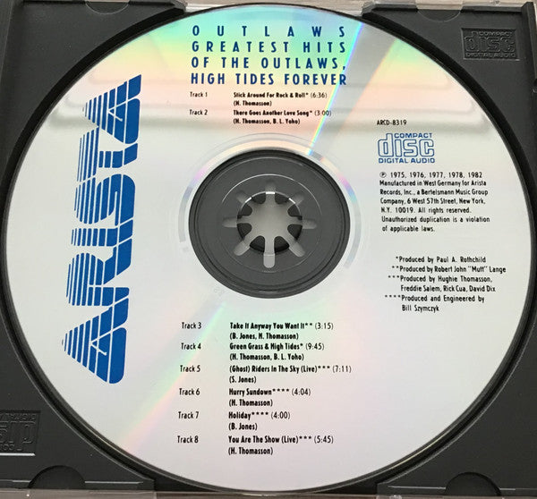 Outlaws : Greatest Hits Of The Outlaws, High Tides Forever (CD, Comp, RM)