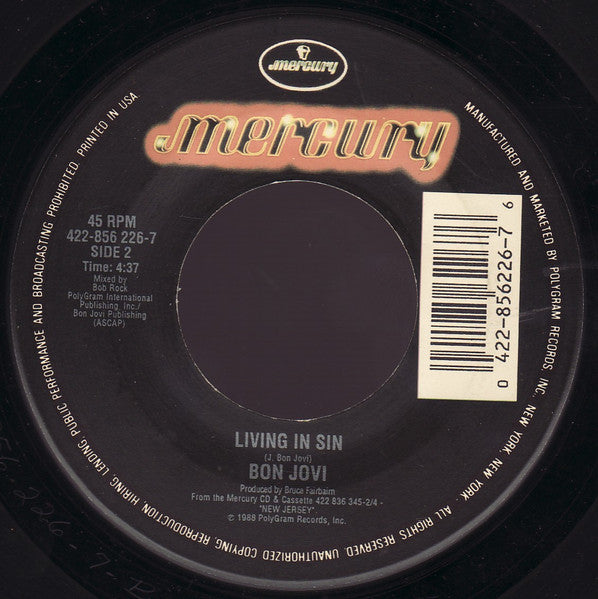 Bon Jovi : Always (7", Single)