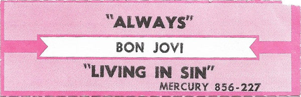 Bon Jovi : Always (7", Single)