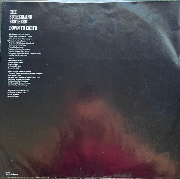 Sutherland Brothers : Down To Earth (LP, Album, Pit)