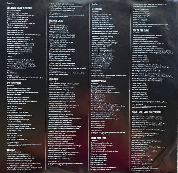 Sutherland Brothers : Down To Earth (LP, Album, Pit)