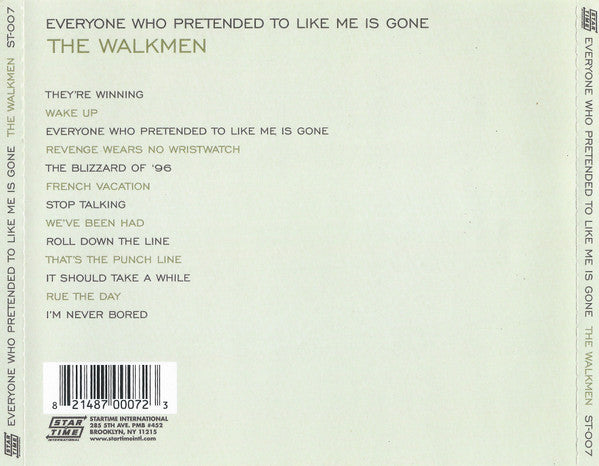 The Walkmen : Everyone Who Pretended To Like Me Is Gone (CD, Album)