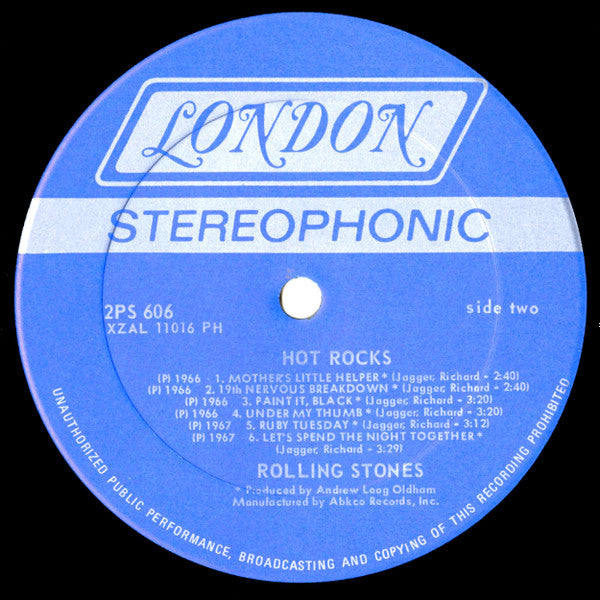 The Rolling Stones : Hot Rocks 1964-1971 (2xLP, Comp, PH )