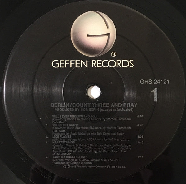 Berlin : Count Three & Pray (LP, Album, SRC)