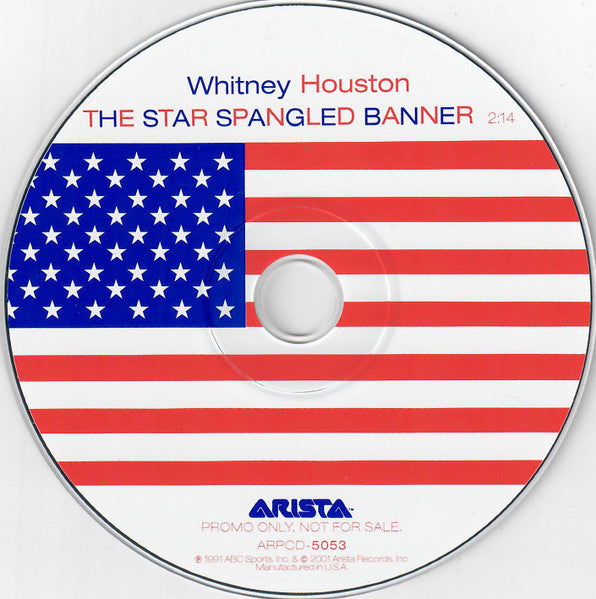 Whitney Houston : The Star Spangled Banner (CD, Single, Promo, RE)