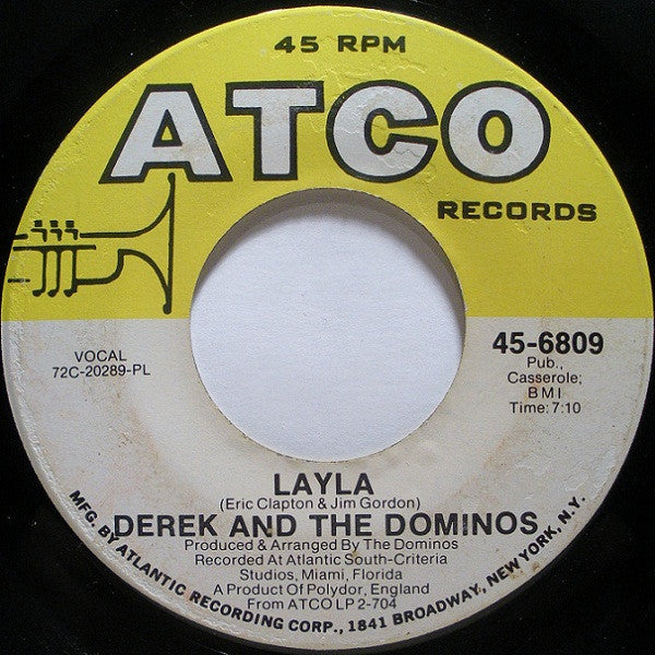Derek & The Dominos : Layla (7", Single, Mono, PL )