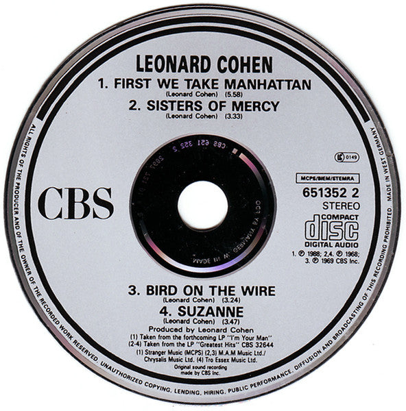 Leonard Cohen : First We Take Manhattan (CD, Single)