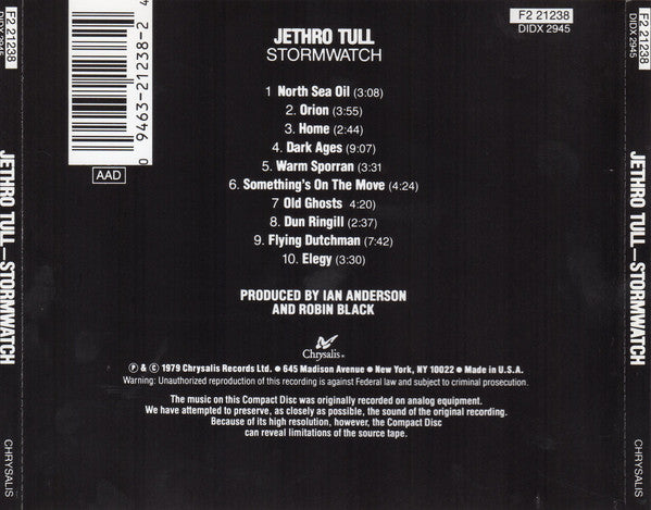 Jethro Tull : Stormwatch (CD, Album, RE)