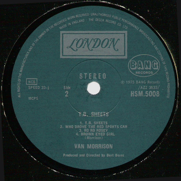Van Morrison : T.B. Sheets (LP, Album)