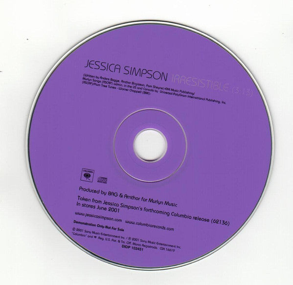 Jessica Simpson : Irresistible (CD, Single, Promo)