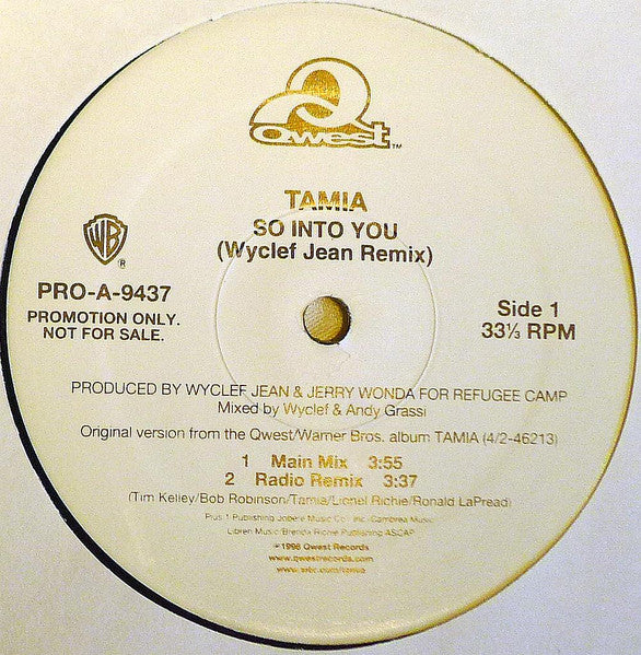 Tamia : So Into You (Wyclef Jean Remix) (12", Promo)