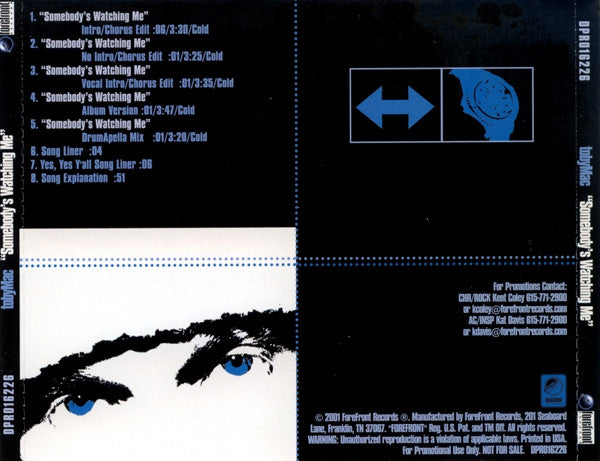 tobyMac : Somebody's Watching Me (CD, Single, Promo)