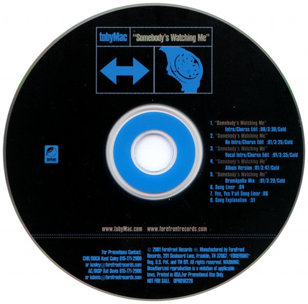 tobyMac : Somebody's Watching Me (CD, Single, Promo)