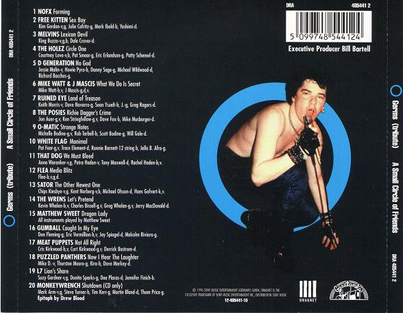 Various : Germs (Tribute) - A Small Circle Of Friends (CD, Album, Comp)