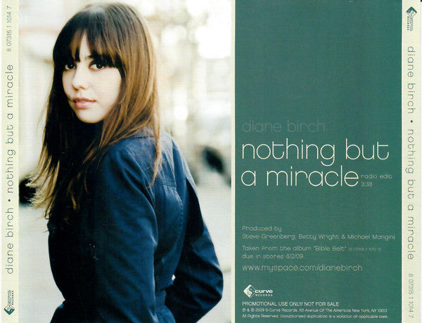 Diane Birch : Nothing But A Miracle (CD, Single, Promo)