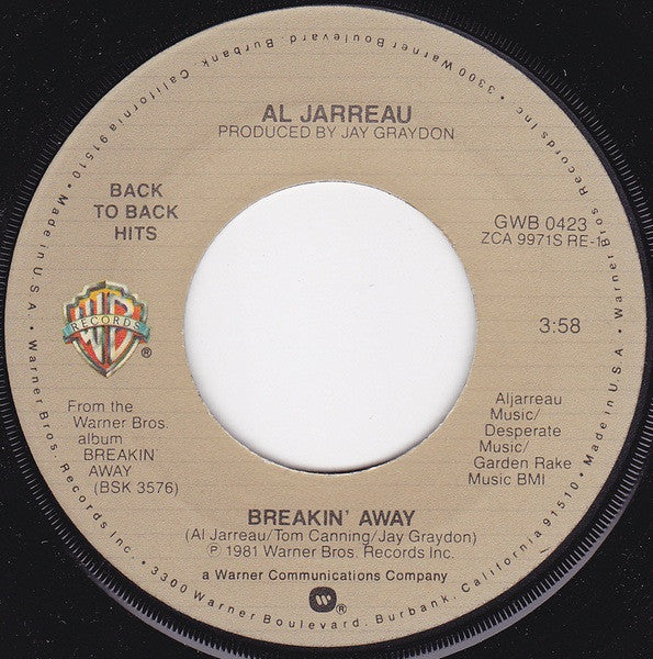 Al Jarreau : We're In This Love Together / Breakin' Away (7", RE)