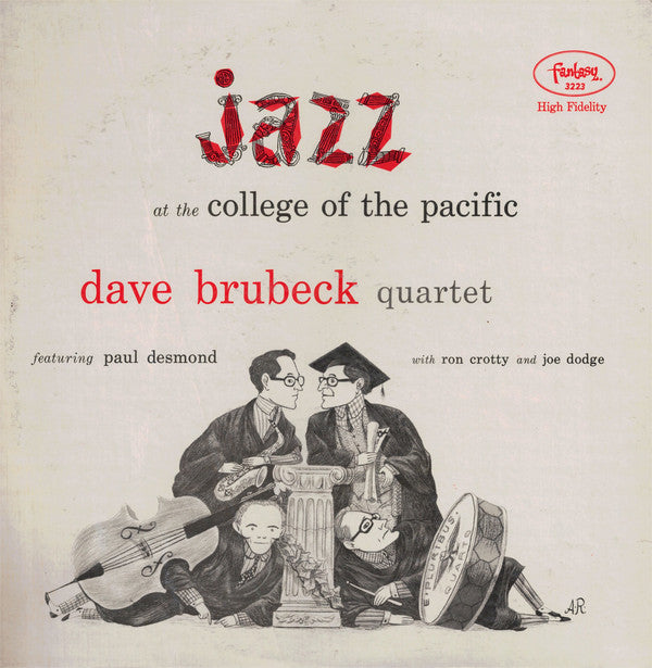 Dave Brubeck Quartet* Featuring Paul Desmond : Jazz At The College Of The Pacific (LP, Album, Mono, Red)