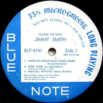 Jimmy Smith : Rockin' The Boat (LP, Album, Mono)