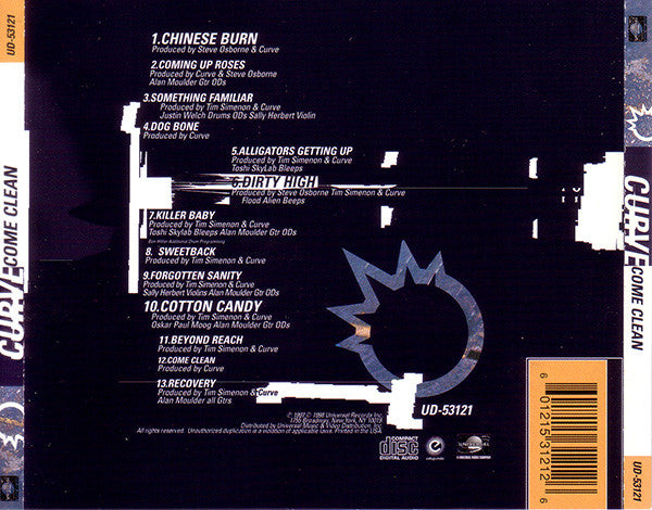 Curve : Come Clean (CD, Album)