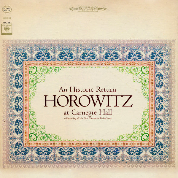 Vladimir Horowitz : Horowitz At Carnegie Hall: An Historic Return (2xLP, RP, Gat)
