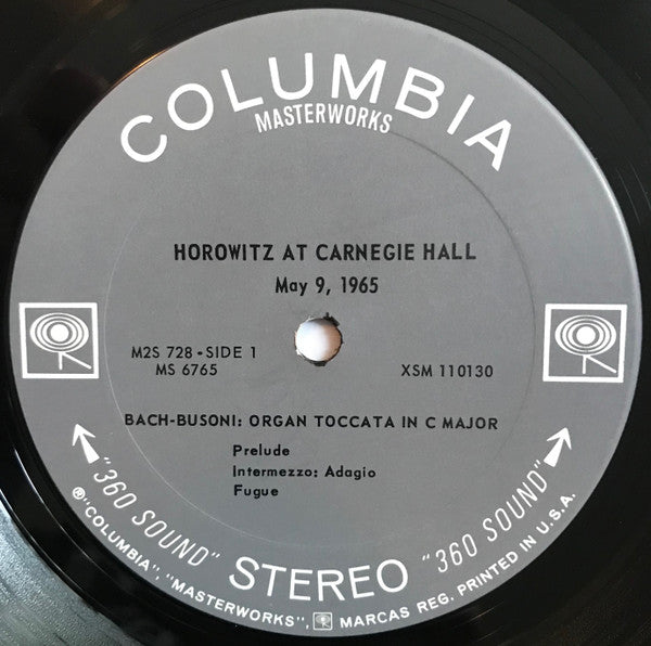 Vladimir Horowitz : Horowitz At Carnegie Hall: An Historic Return (2xLP, RP, Gat)