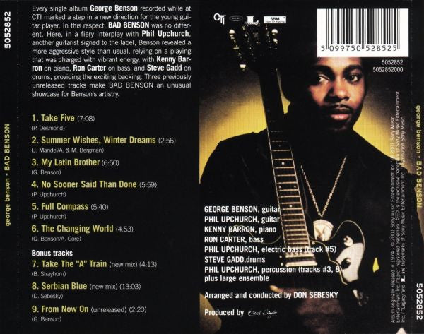 George Benson : Bad Benson (CD, Album, RE, RM)