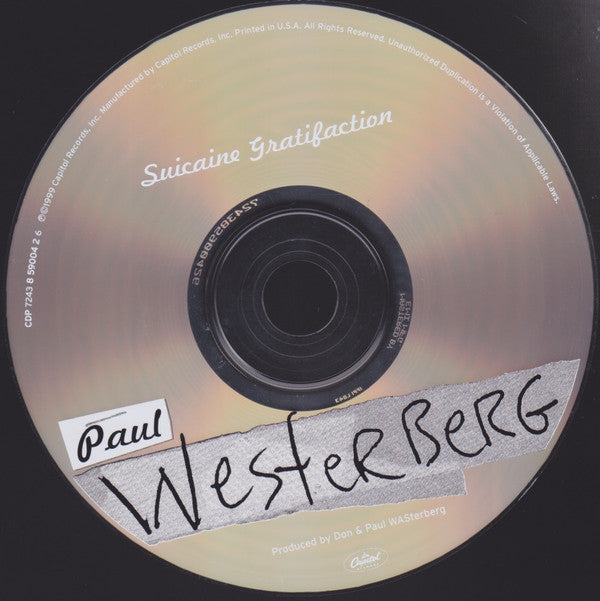 Paul Westerberg : Suicaine Gratifaction (CD, Album, Dig)
