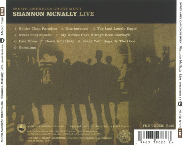 Shannon McNally : North American Ghost Music (Live) (CD, Album)