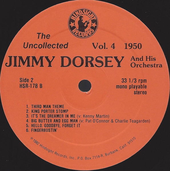 Jimmy Dorsey And His Orchestra : The Uncollected Jimmy Dorsey, Vol. 4, 1950 (LP, Mono)