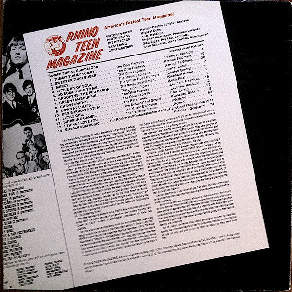 Various : Rhino Teen Magazine - The Best Of The Ohio Express And Other Bubblegum Smashes (LP, Comp)