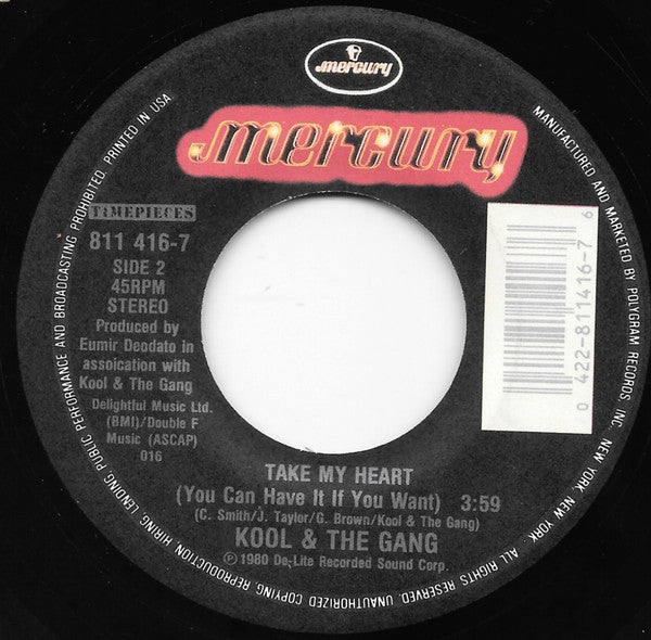 Kool & The Gang : Celebration / Take My Heart (7", Single, RE)