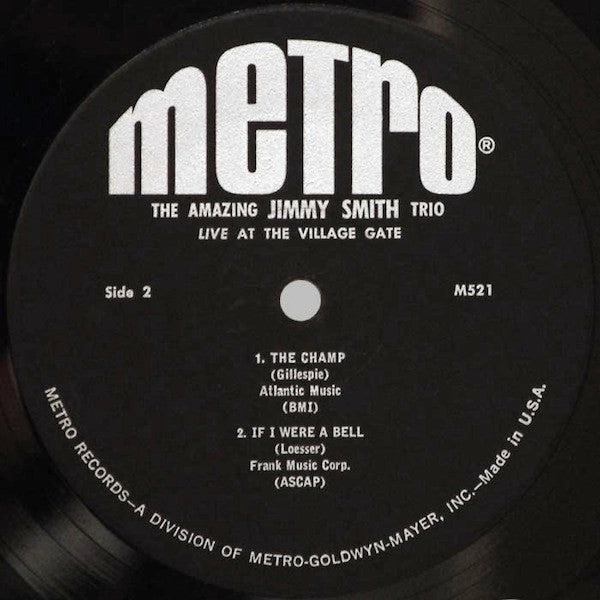 Jimmy Smith Trio : Live At The Village Gate (LP, Album, Mono)